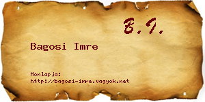 Bagosi Imre névjegykártya