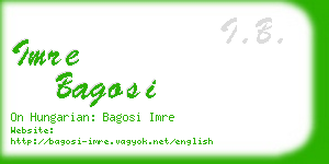 imre bagosi business card